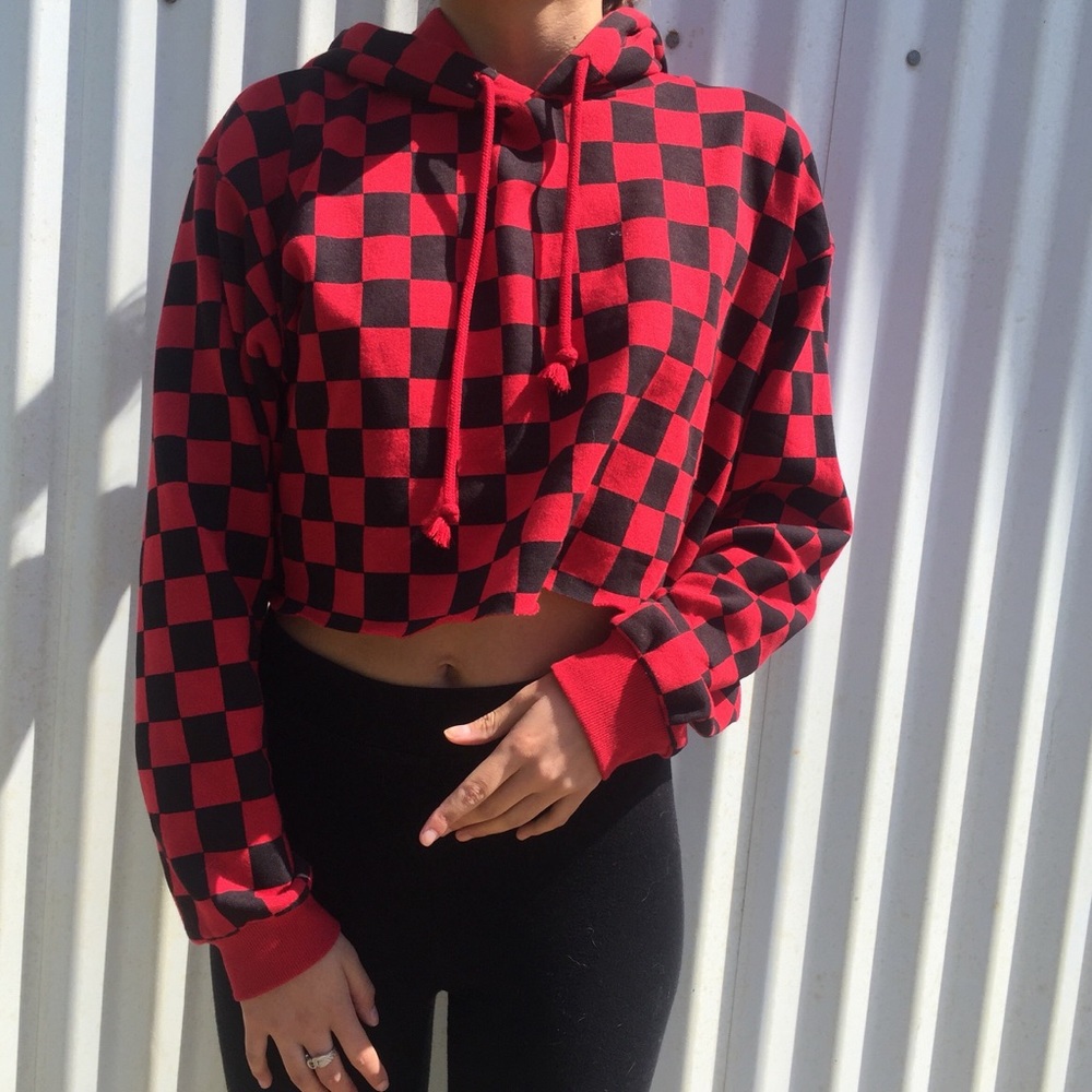 🌶Red and black checkered hoodie🌶